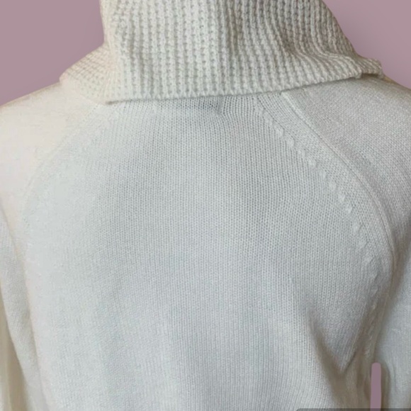 Calvin Klein White Cowl Neck Long Sweater L - Picture 4 of 11